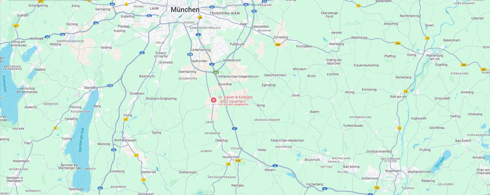Karte: Taubenberger Hof 1 + 1a, 82054 Sauerlach